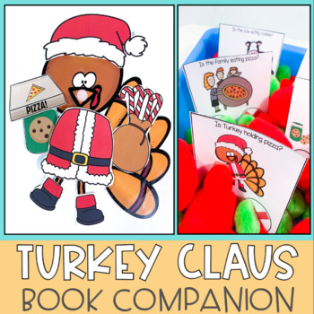 Preview of Turkey Claus Christmas Speech Therapy Book Companion NOW WITH BOOM CARDS