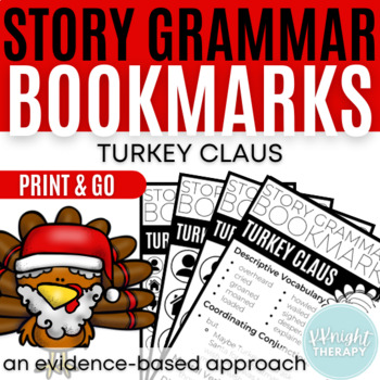 Preview of Turkey Claus Companion | Story Grammar Bookmark | Narrative Language