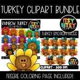Turkey Clipart Bundle Best Sellers for Thanksgiving and Fa