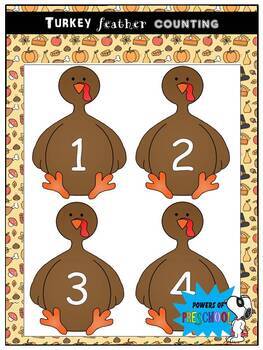 Preview of Turkey Clothes Pin Feather Counting (#1-10)