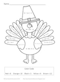Turkey Color By Numbers - Numerical Expressions (5.OA.1) FREEBIE