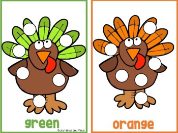 Turkey Color Sort- Freebie by Busy Hands and Minds- Michele Dillon