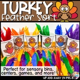 Turkey Color Sorting Activity - Thanksgiving Preschool Sen