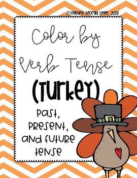 Preview of Turkey Color by Verb Tense Activity