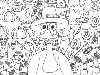 Thanksgiving Coloring Page by Law Draws | Teachers Pay Teachers