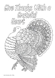 Turkey Coloring Page & Leaf Mandala Coloring Page