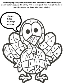 Turkey Coloring Sheet by Jillian Messing | TPT