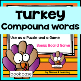 Turkey Compound Word Game for Thanksgiving Center Activity