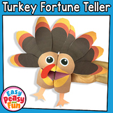 Turkey Cootie Catcher Fortune Teller Craft, Thanksgiving Crafts