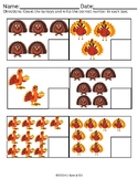 Turkey Counting Thanksgiving Worksheet- No Prep Differentiated