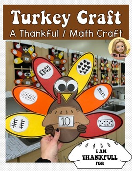 Preview of Turkey Craft- A Thankful / Subitizing Craft