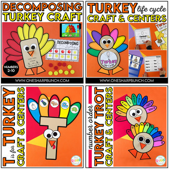 Preview of Turkey Craft Bundle Thanksgiving Craft | Decomposing Turkey | Turkey Life Cycle
