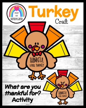 Preview of Turkey Craft | Thankful Turkey | Thankful Writing Activity | Thanksgiving
