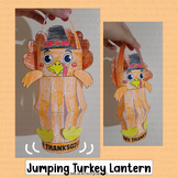 Turkey Craft Thanksgiving Lantern Template Coloring Activi