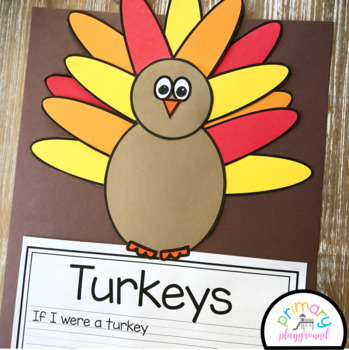 Turkey Craft With Writing Prompts/Pages by Primary Playground | TPT