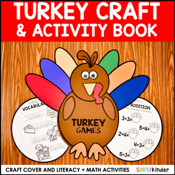Turkey Craft and Activity Book for Fall with Literacy, Math, & Games ...