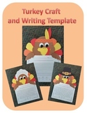 Turkey Craft and Writing Template (Thanksgiving)