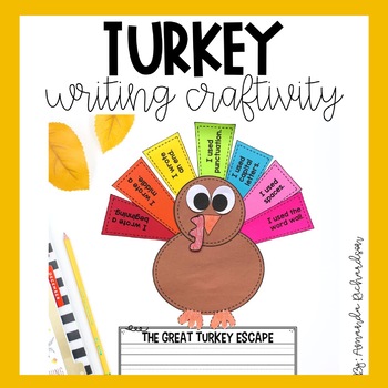 Preview of Turkey Craft First Grade, Turkey Writing Craft, Thanksgiving Craft with Writing