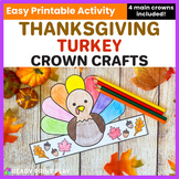 Turkey Crown Craft | Printable Thanksgiving Party Hat | Pr