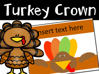 Preview of Turkey Crown Editable - Thanksgiving Headband