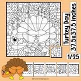 Turkey Day Activities Math Pop Art Coloring Pages Bulletin