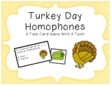 Turkey Day Homophone Task Cards for Thanksgiving, or not