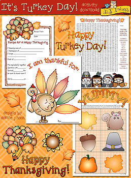 Preview of Turkey Day Clip Art and Thanksgiving Activities for Kids