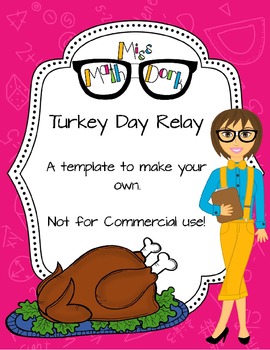 Preview of Turkey Day Relay template - Personal Use Only!