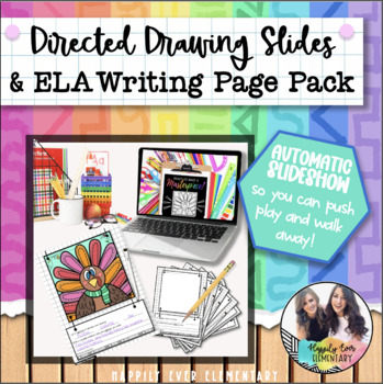 Preview of Turkey Directed Drawing Automatic PPT | ELA Writing Pages