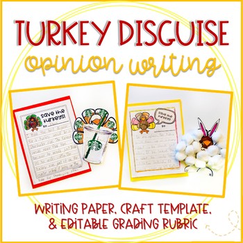 Preview of Turkey Disguise Project Thanksgiving Activities - Thanksgiving Writing & Craft