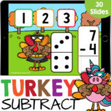 Turkey Domino Stacked Subtraction up to 10 Kindergarten Ma