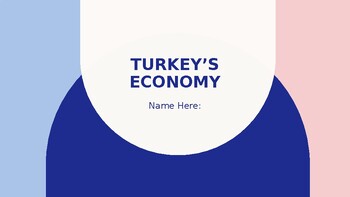 Preview of Turkey Economy Self-Guided Activity SS7E6