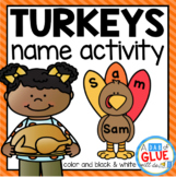 Thanksgiving Name Craft | Turkey Name Craft | I Can Write 