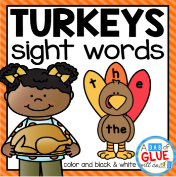 Preview of Turkey Editable Sight Words Activity | Turkey Editable Sight Word Worksheets