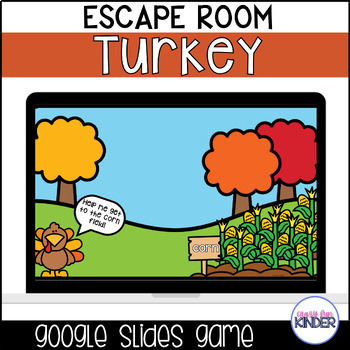 Preview of Turkey Escape Room Digital Review Game Phonics and Phonemic Awareness