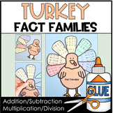 Turkey Fact Families Craft Thanksgiving Fall Math Activity
