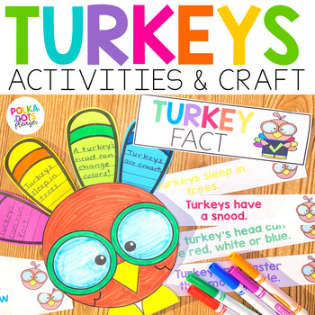 Preview of Turkey Craft with Nonfiction Facts and Writing Activities for Thanksgiving