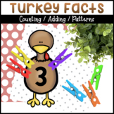 Turkey Feather Counting, Turkey Addition Facts, & Turkey Patterns