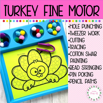 Preview of Turkey Fine Motor Activities for Pre-K/Preschool/K