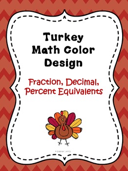 Preview of Turkey Fraction, Decimal, Percent Equivalents Color Sheet