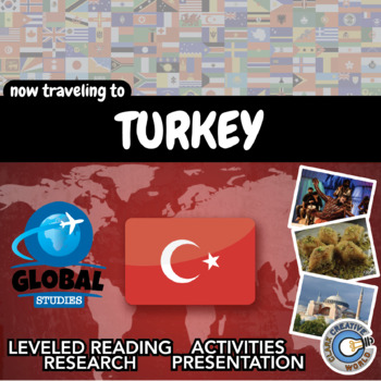 Preview of Turkey - Global Studies - Leveled Reading, Activities, Slides & Digital INB