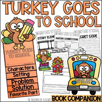 Preview of Turkey Goes to School Activities for Thanksgiving Read Aloud Comprehension