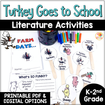 Preview of Turkey Goes to School Activities | Back to School Read Aloud Book and Activities