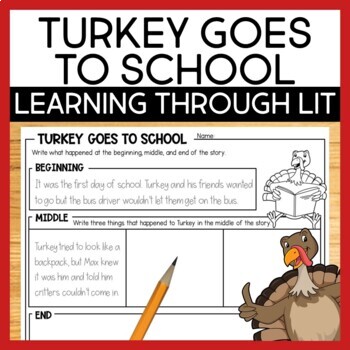 Preview of Turkey Goes to School Wendi Silvano Book Companion