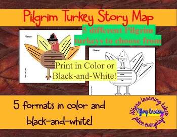 Preview of Turkey Graphic Organizers or Story Maps