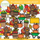Thanksgiving Turkey Farmer and Harvest Clip Art