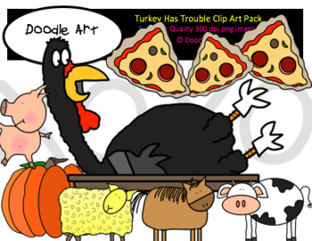 Turkey Has Trouble by Clipart For Teachers | Teachers Pay Teachers