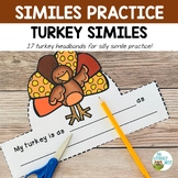 Writing Activities: Thanksgiving Headbands - Simile Practi