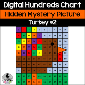 Preview of Digital Turkey #2 Hundreds Chart Hidden Picture Activity PPT or Slides™