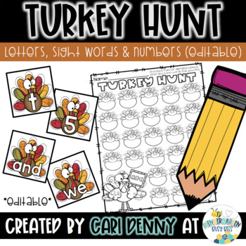 Preview of Turkey Hunt (editable)